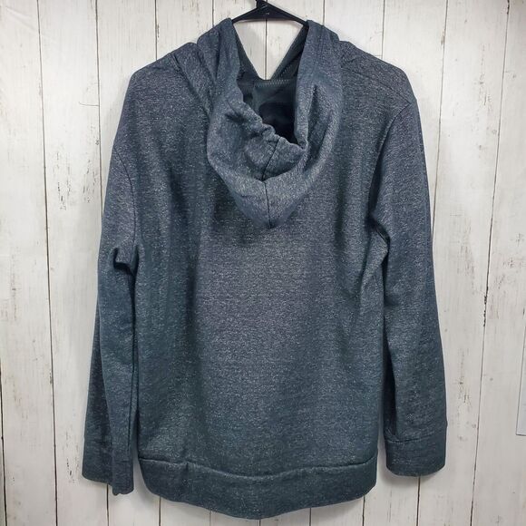 FCB Barcelona Sweatshirt Soccer Long Sleeve Hoodie Lined Mens Size M Medium Grey - Picture 2 of 11